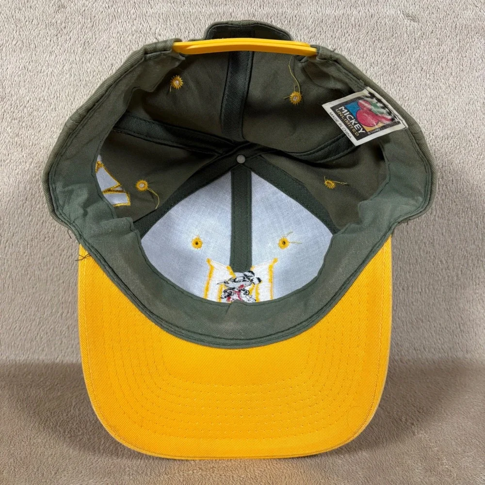 VTG 1990s Mickey Unlimited Disney Hat Green/Yellow‎